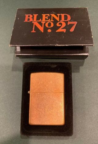 Zippo Copper Lighter In Blend No.  27 Box