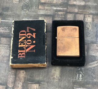 Blend No.  27 Marlboro Zippo Solid Copper Lighter 2003 Great Patina