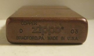 2003 Solid Copper Zippo