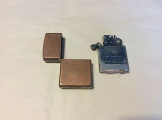 2003 Copper Zippo Lighter " D " 03 Marlboro Blend 27 Promo Cigarette Patena No Box