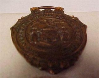 York Souvenir Fob With Great Seal Of Ny (gold Plate On Bronze) 14303c