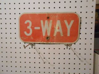 Official 3 - Way Sign For Stop Sign 6 X 12 Faded With Many Scratches (1 Only)