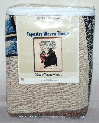 Star Wars Weekends Walt Disney World 2011 Woven Tapestry Throw Blanket 98