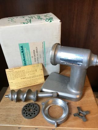Kitchenaid Vintage Food Chopper Meat Grinder Attachment Hobart - Metal Rare