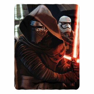 Star Wars The Force Awakens Ready Imperial Kylo Ren Fleece Blanket Throw