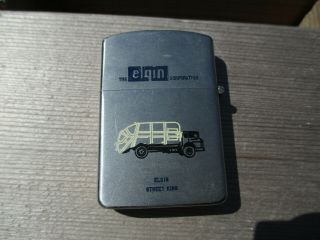 Vintage Hadson 464312 Advertising Lighter Elgin Street King Packmaster Trucks