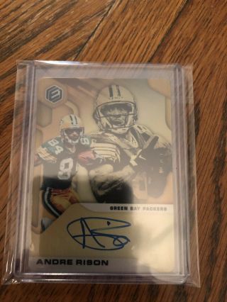 2019 Panini Elements Andre Rison Metal Gold Plate On Card Auto /50 Packers