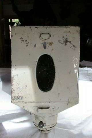 Antique Hoosier Kitchen Cabinet Flour Bin Sifter Metal Glass Window Oval