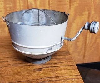 Vintage Hoosier Cabinet Flour Bin Sifter W/cover Sellers