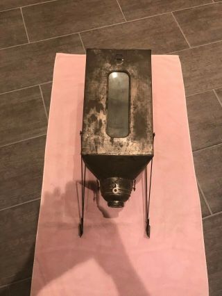 Vintage Antique Tin Hoosier Cabinet Flour Sifter Bin Glass Window Metal W/crank