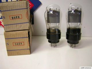 2x Pedersen U4e8 Px4 Close Equivalent Rare Black Plate Triode Tube,  Valve
